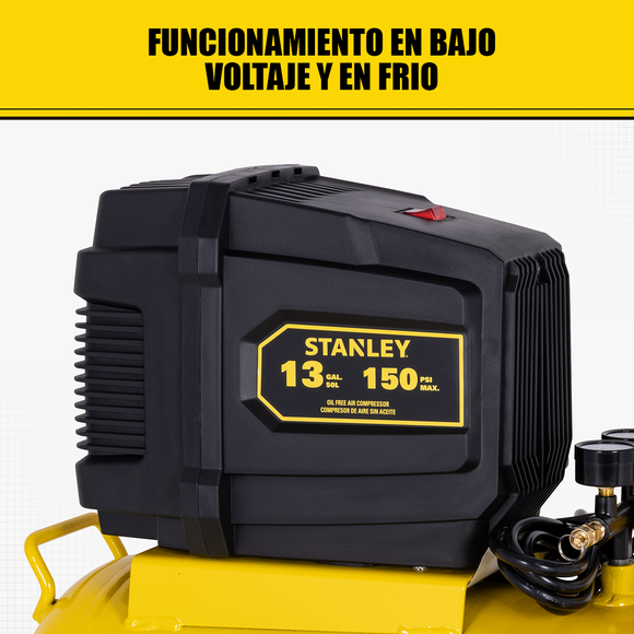Compresor de Aire Stanley Sin Aceite Horizontal 50L 2HP — SXCMXA201301-B3