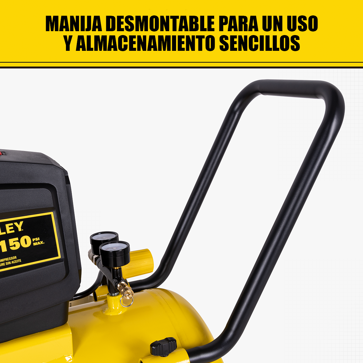 Compresor de Aire Stanley Sin Aceite Horizontal 50L 2HP — SXCMXA201301-B3