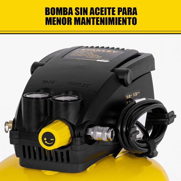 Compresor de Aire Stanley S/Aceite Pancake 3GAL 1/3HP — SXCMXA210301-B3