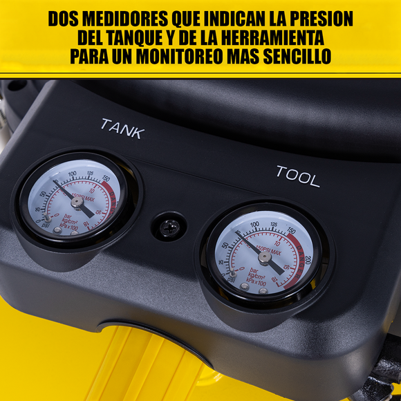 Compresor de Aire Stanley S/Aceite Pancake 6GAL 1HP — SXCMXA210601-B3