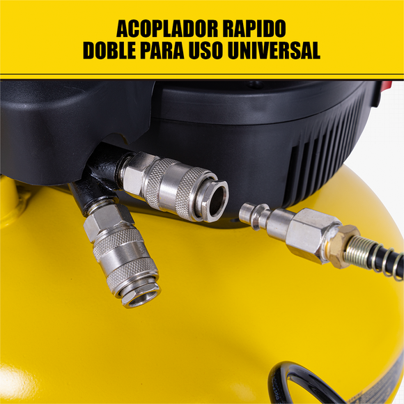 Compresor de Aire Stanley S/Aceite Pancake 6GAL 1HP — SXCMXA210601-B3