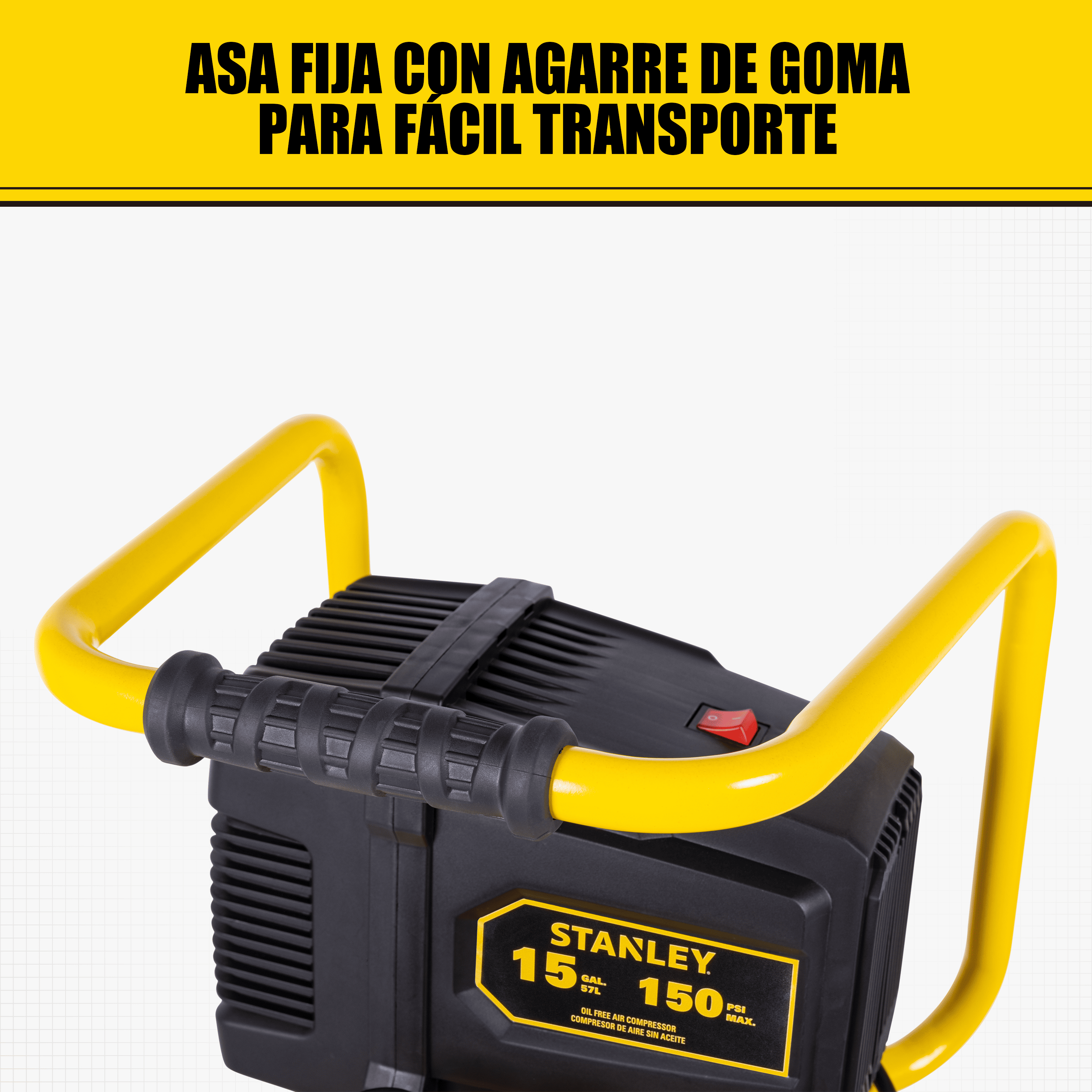Compresor de Aire Stanley Sin Aceite Vertical 57L 2HP — SXCMXA231501-B3