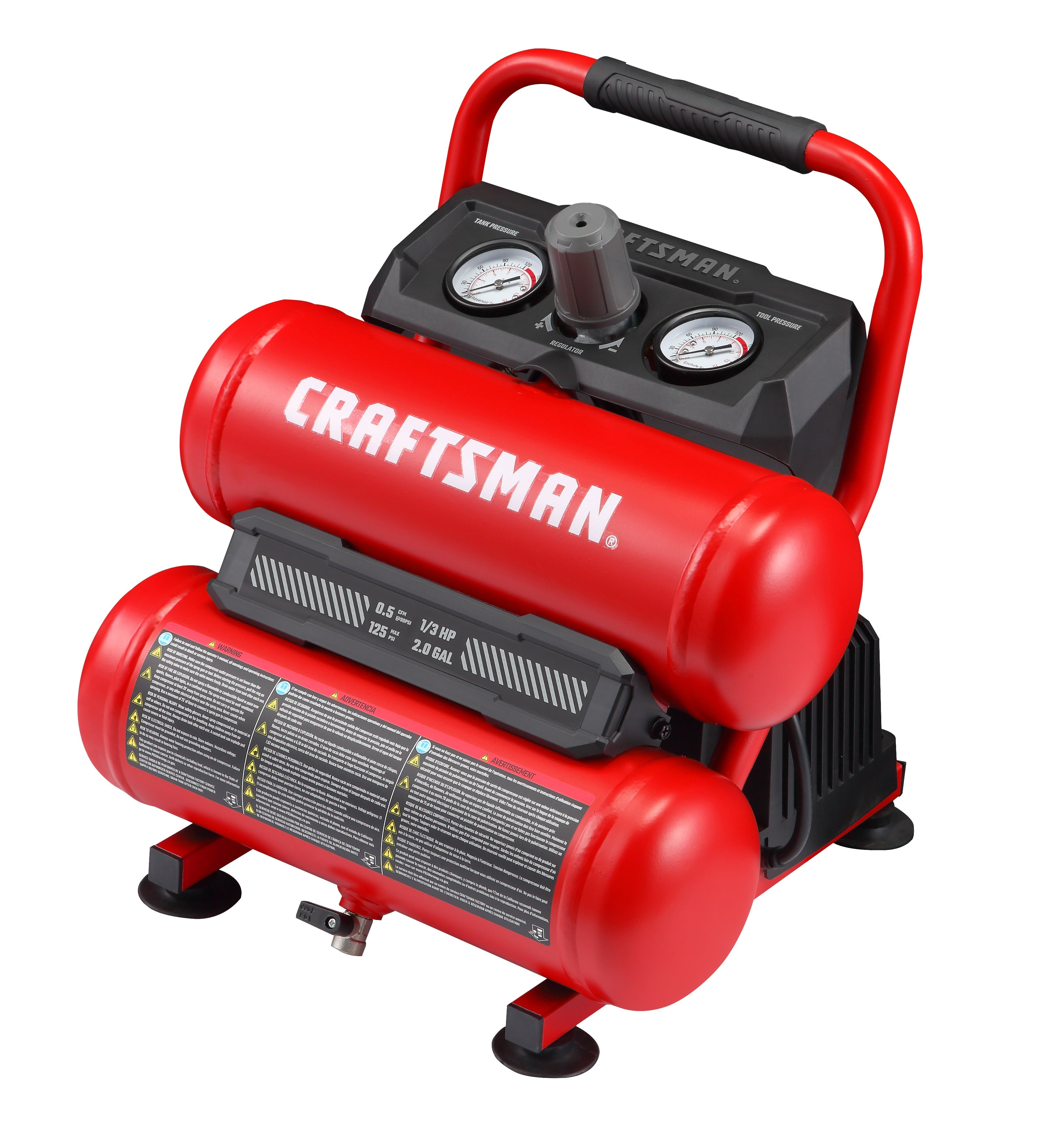 Mini Compresor Doble Craftsman Sin Aceite 2GAL 1/3HP — CMXECXA0220242 - 0