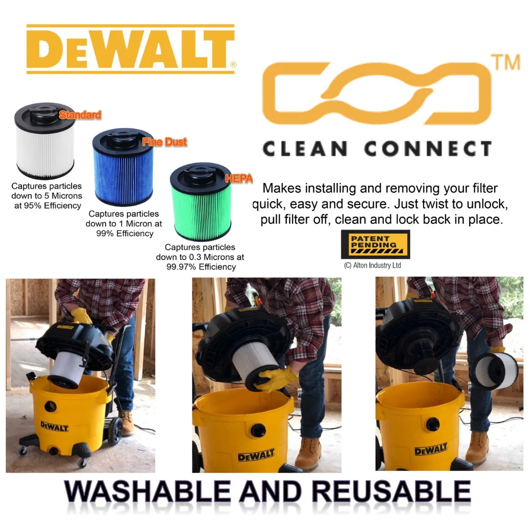 Filtro de Cartucho Seco/Mojado Aspiradora Dewalt 4 a 8 GAL — DXVC4001