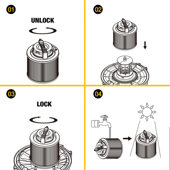 Filtro HEPA Seco/Mojado Aspiradora Dewalt 4 a 8 GAL — DXVC4003