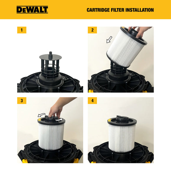 Filtro de Cartucho Seco/Mojado Aspiradora Dewalt 4 a 8 GAL — DXVC4001