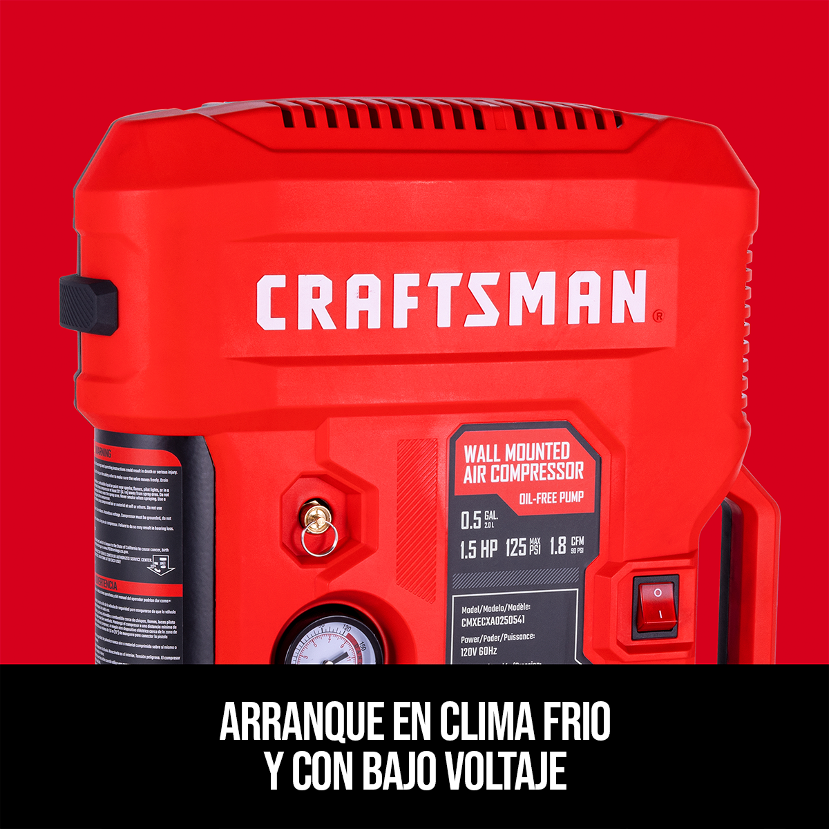 Compresor de Pared Craftsman Sin Aceite 0.5GAL 1.5HP — CMXECXA0250541