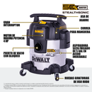 Aspiradora Seco/Mojado Dewalt Acero Inoxidable Silenciosa Stealthsonic 5 Gal 4 HP DXV05S-QT-2