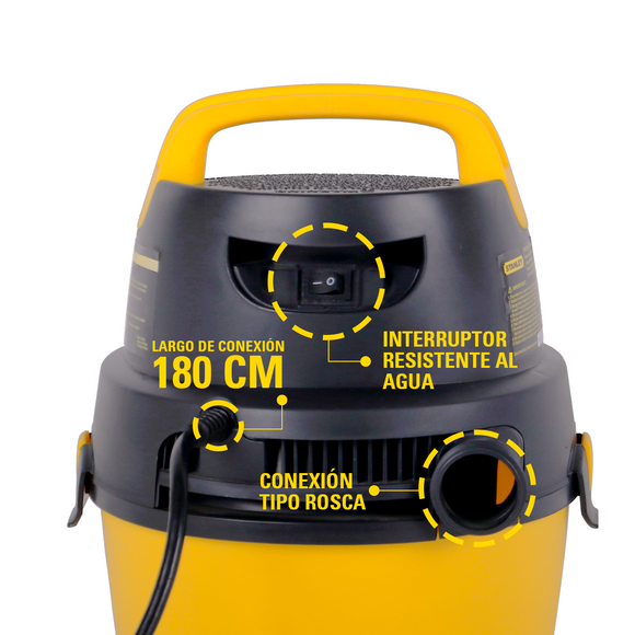 Aspiradora Mini Profesional Seco/Mojado Stanley 1Ga SL18125P