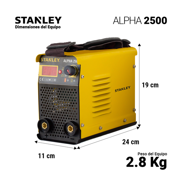 Soldadora Profesional Stanley MMA/TIG 120A 127V — Alpha 2500