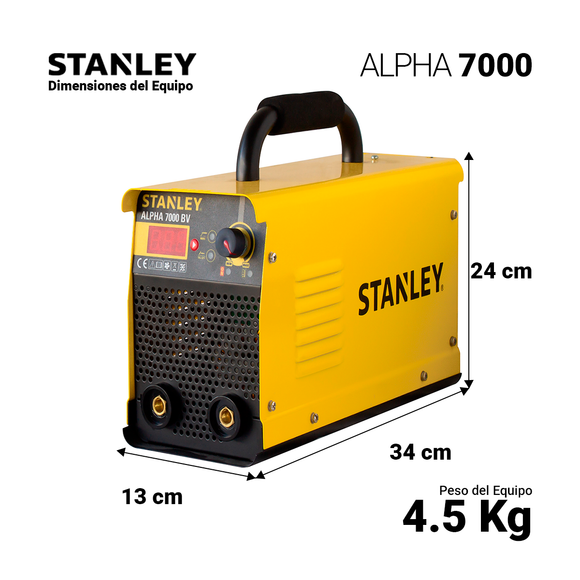 Soldadora Profesional Stanley MMA/TIG 200A 127V/220V — Alpha 7000 BV