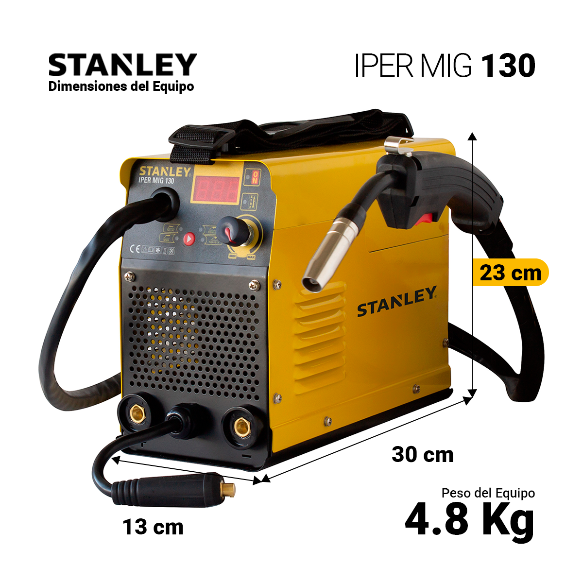 Soldadora Profesional Stanley MIG/TIG/MMA 130A 127V — IPER MIG 130