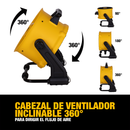 Ventilador DeWalt 3 en 1: Piso, Techo o Pared de 16″ — DXF1616-3