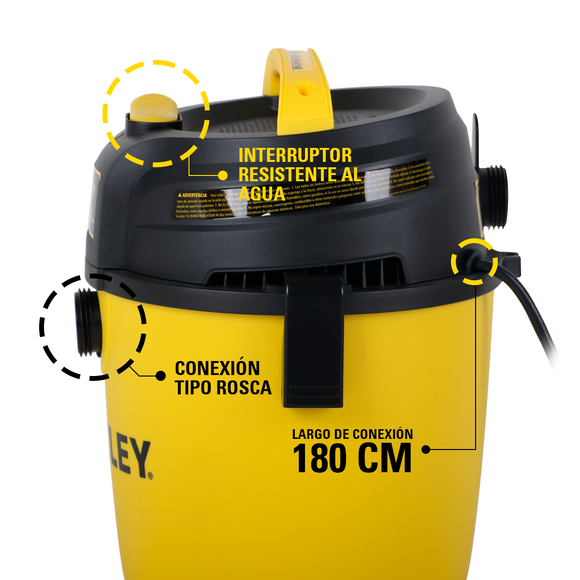 Aspiradora Profesional Seco/Mojado Stanley 2.5G 3HP SL18134P