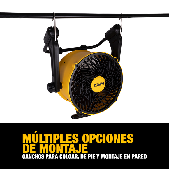 Ventilador DeWalt 3 en 1: Piso, Techo o Pared de 16″ — DXF1616