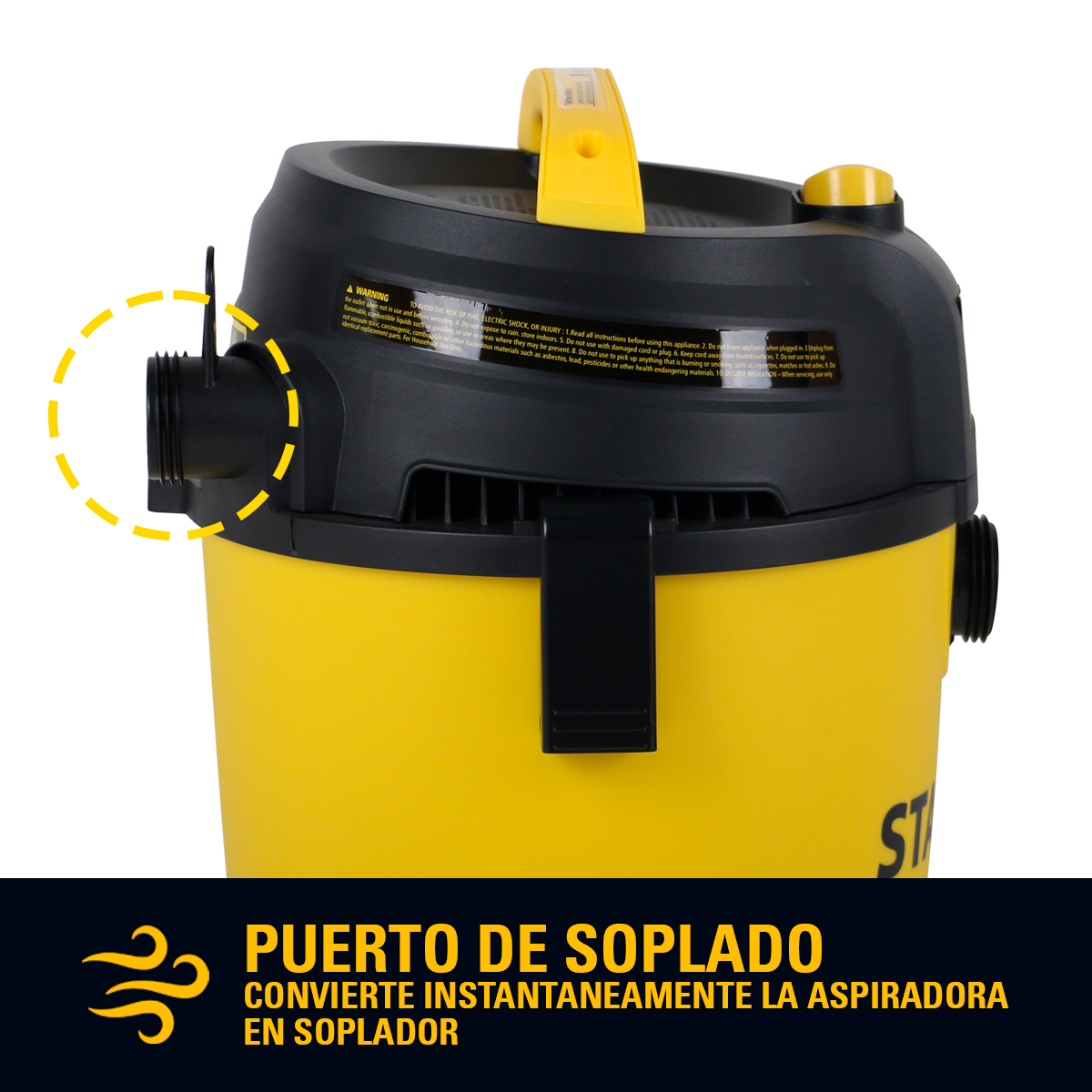 Aspiradora Profesional Seco/Mojado Stanley 2.5G 3HP SL18134P