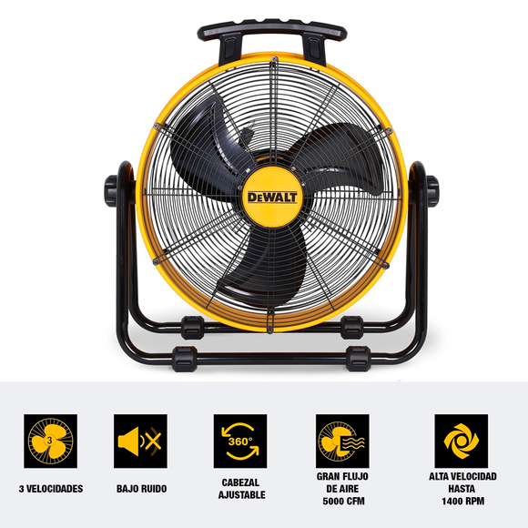 Ventilador Industrial Silencioso Dewalt DXF2043-B3 20″ 120 V