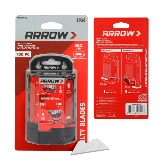 Pack de Navajas Cuchillas de Repuesto Arrow Fastener 100 Pzs